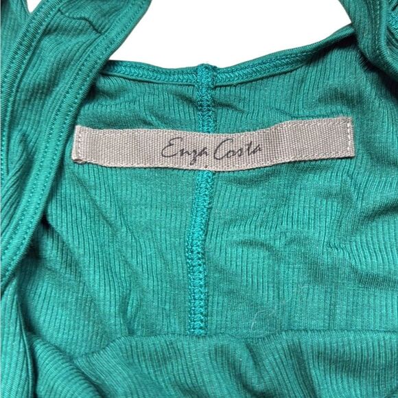 ENZA COSTA Dress Women Small Green  Silk Blend Ribbed Tank Midi Sleeveless - Picture 6 of 8